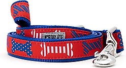 The Worthy Dog Preppy Bones Dog Leash, Red/White/Blue, Large: 5-ft long, 1-in wide