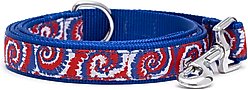 The Worthy Dog Kaleidoscope Dog Leash, Red/White/Blue, Small: 5-ft long, 5/8-in wide