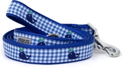 The Worthy Dog Gingham Whales Dog Leash, Blue, Small: 5-ft long, 5/8-in wide
