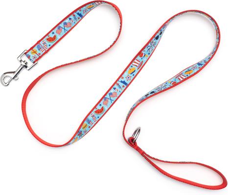 Show full view: The Worthy Dog Independence Day Dog Leash, Blue, Large: 5-ft long, 1-in wide slide 3 of 3