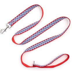 The Worthy Dog Daisies Dog Leash, Navy, Small: 5-ft long, 5/8-in wide slide 2 of 4