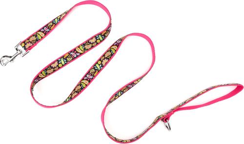 Show full view: The Worthy Dog Floral Paisley Dog Leash, Black, Large: 5-ft long, 1-in wide slide 2 of 3