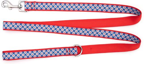 Show full view: The Worthy Dog Daisies Dog Leash, Navy, Large: 5-ft long, 1-in wide slide 3 of 5