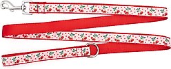 The Worthy Dog Cherries Jubilee Dog Leash, Pink, Large: 5-ft long, 1-in wide slide 2 of 3