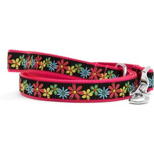 The Worthy Dog Blossoms Dog Leash, Black, Small: 5-ft long, 5/8-in wide