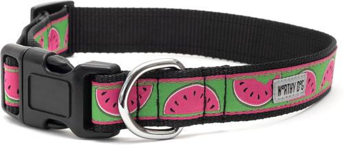 Show full view: The Worthy Dog Watermelon Dog Collar, Green, Medium: 11 to 17-in neck, 1-in wide slide 3 of 3