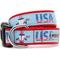 Show in main carousel: The Worthy Dog Uncle Sam Gnome Dog Collar, Red/White/Blue, Large: 14 to 20-in neck, 1-in wide slide 1 of 3