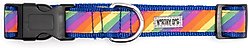 The Worthy Dog Rainbow Dog Collar, Multicolored, Medium: 11 to 17-in neck, 1-in wide slide 2 of 3