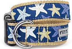 The Worthy Dog Starfish Dog Collar, Blue, X-Small: 5 to 11-in neck, 1/2-in wide