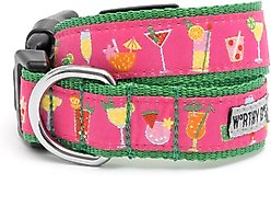 The Worthy Dog Summer Cheer Dog Collar, Fuchsia, Large: 14 to 20-in neck, 1-in wide