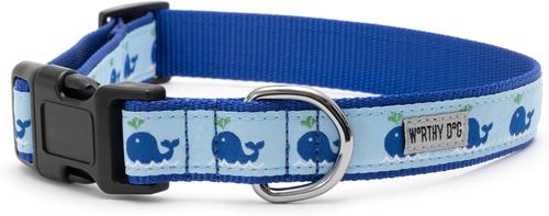 Show full view: The Worthy Dog Squirt Dog Collar, Blue, Medium: 11 to 17-in neck, 1-in wide slide 3 of 3