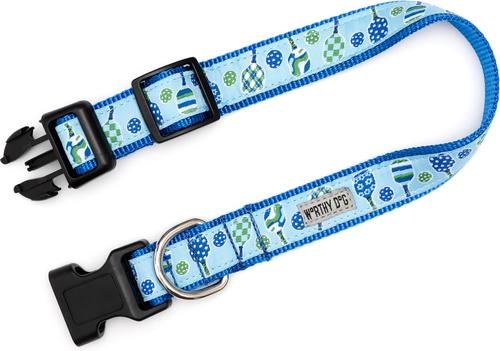 Show full view: The Worthy Dog Pickleball Dog Collar, Blue, Large: 14 to 20-in neck, 1-in wide slide 4 of 4