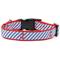 Show in main carousel: The Worthy Dog Navy Stripe Anchors Dog Collar, Navy, X-Large: 17 to 23-in neck, 1-in wide slide 4 of 5