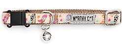 The Worthy Dog Wild Wild West Cat Collar, Beige, 9 to 11-in neck, 1/2-in wide slide 2 of 3
