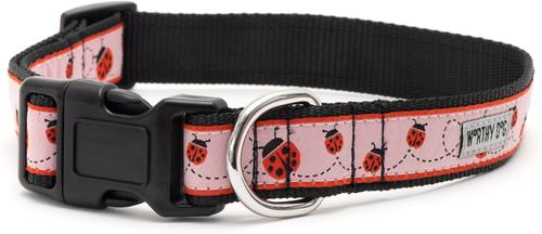 Show full view: The Worthy Dog Ladybug Dog Collar, Pink, Small: 8 to 14-in neck, 5/8-in wide slide 4 of 4