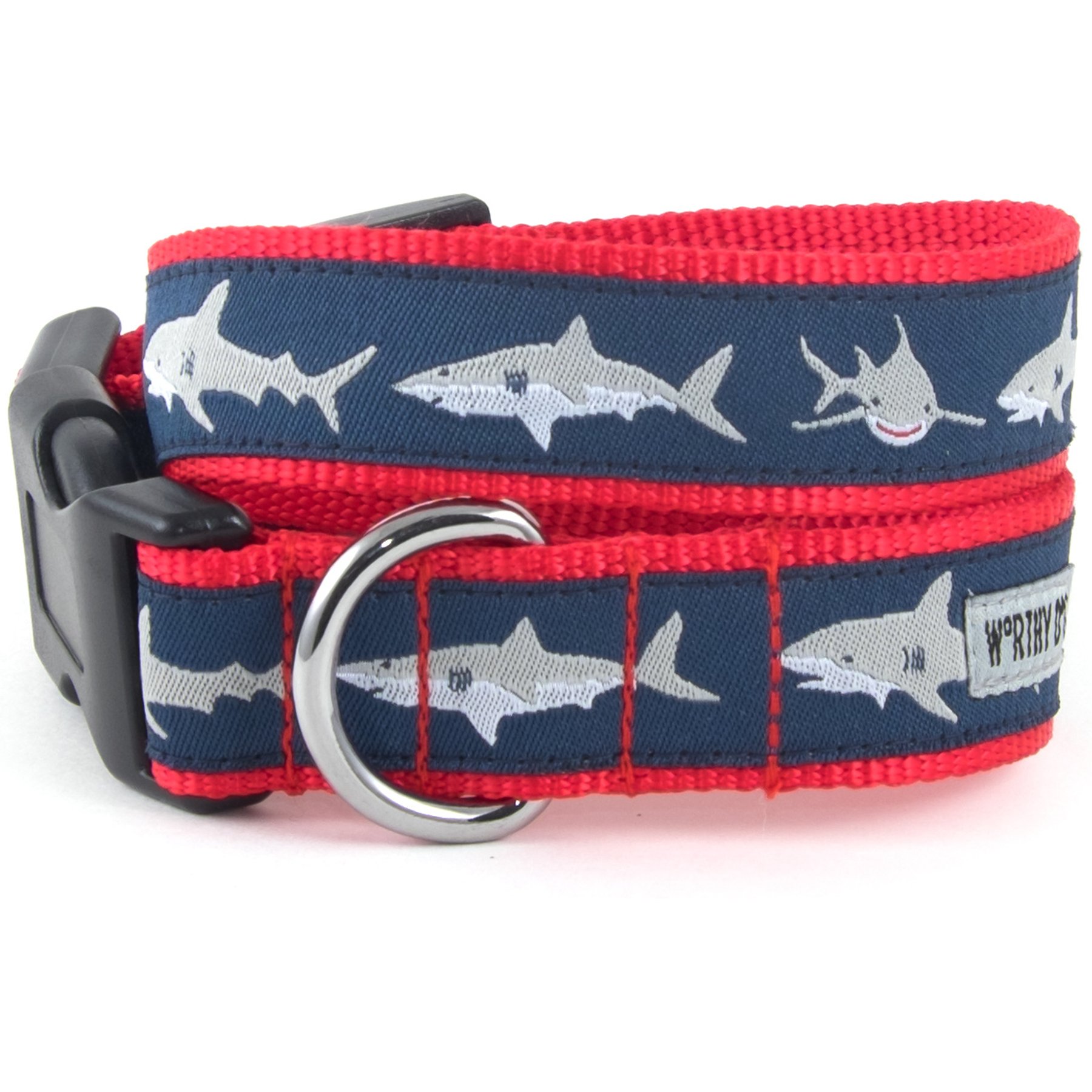 The Worthy Dog Jaws Dog Collar, Blue, Small: 8 to 14-in neck, 5/8-in wide