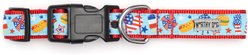 The Worthy Dog Independence Day Dog Collar, Blue, Small: 8 to 14-in neck, 5/8-in wide slide 2 of 3