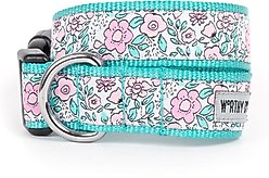 The Worthy Dog Garden Party Dog Collar, Pink, Large: 14 to 20-in neck, 1-in wide