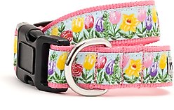 The Worthy Dog Hello Spring Dog Collar, Blue, X-Large: 17 to 23-in neck, 1-in wide