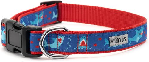 Show full view: The Worthy Dog Chomp Dog Collar, Blue, Medium: 11 to 17-in neck, 1-in wide slide 4 of 5