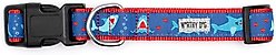 The Worthy Dog Chomp Dog Collar, Blue, Medium: 11 to 17-in neck, 1-in wide slide 2 of 3