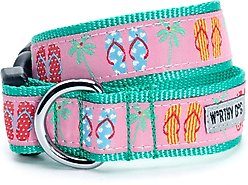 The Worthy Dog Flip Flops Dog Collar, Pink, Small: 8 to 14-in neck, 5/8-in wide