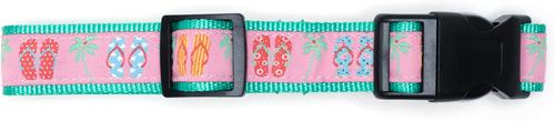 Show full view: The Worthy Dog Flip Flops Dog Collar, Pink, Small: 8 to 14-in neck, 5/8-in wide slide 2 of 7