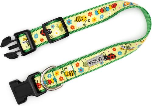 Show full view: The Worthy Dog Bugs Dog Collar, Green, Small: 8 to 14-in neck, 5/8-in wide slide 5 of 5