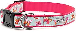 The Worthy Dog Butterflies Dog Collar, Pale Blue, Large: 14 to 20-in neck, 1-in wide slide 2 of 3