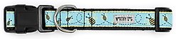 The Worthy Dog Busy Bee Dog Collar, Blue, Large: 14 to 20-in neck, 1-in wide slide 2 of 3