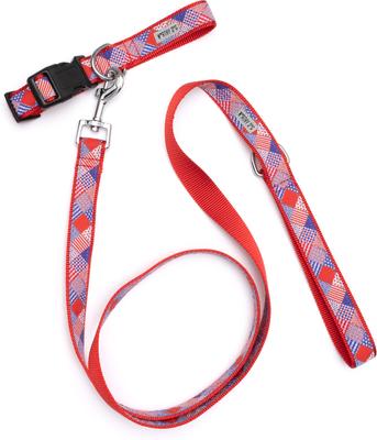 Show full view: The Worthy Dog Americana Dog Leash, Red/White/Blue, Large: 5-ft long, 1-in wide slide 4 of 4