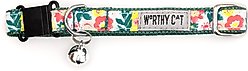 The Worthy Dog Spring Bouquet Cat Collar, Green, 9 to 11-in neck, 1/2-in wide slide 2 of 4