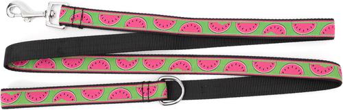 Show full view: The Worthy Dog Watermelon Dog Leash, Green, Large: 5-ft long, 1-in wide slide 3 of 3