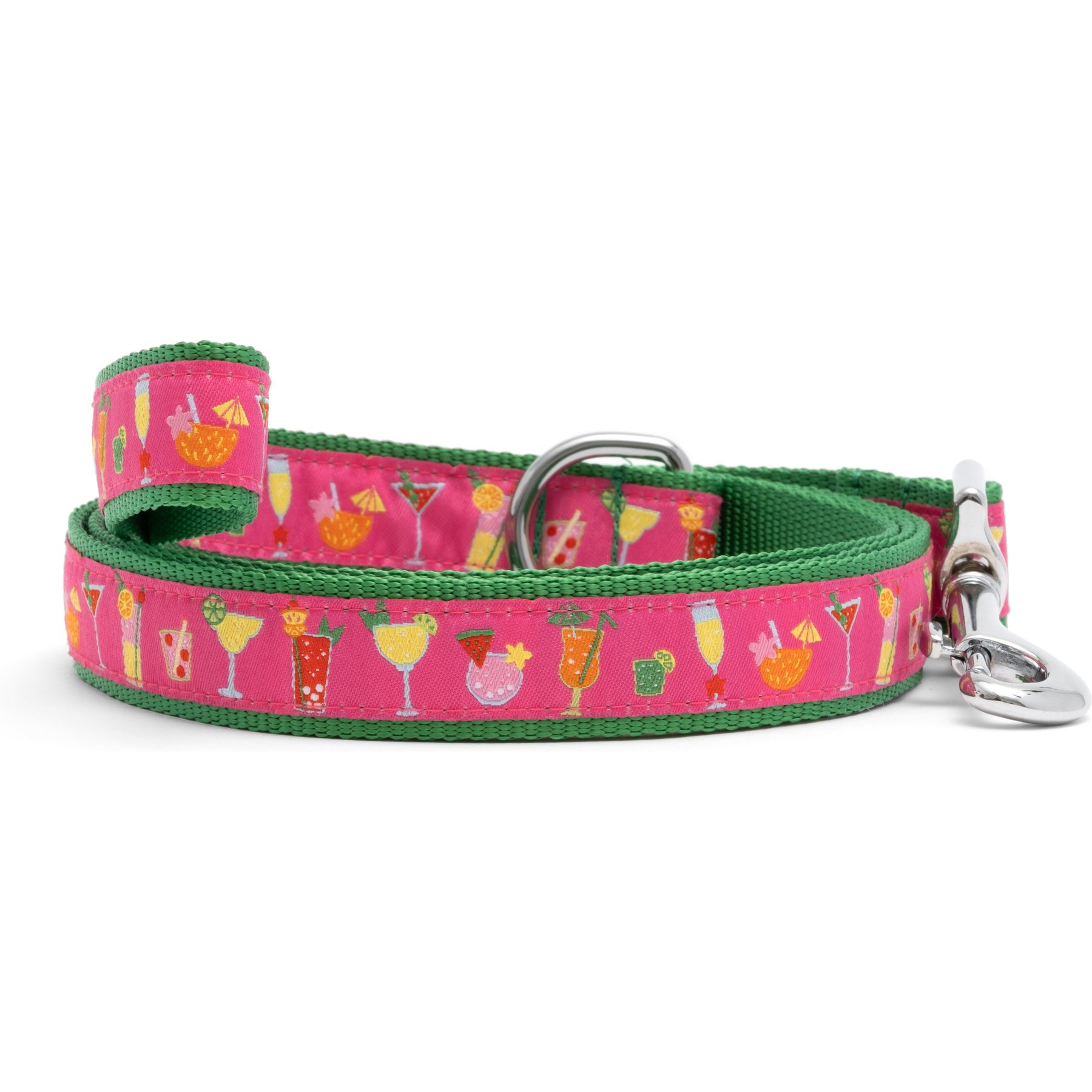 The Worthy Dog Summer Cheer Dog Leash, Fuchsia, Large: 5-ft long, 1-in wide