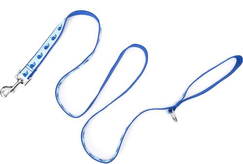 Show full view: The Worthy Dog Squirt Dog Leash, Blue, Small: 5-ft long, 5/8-in wide slide 2 of 3