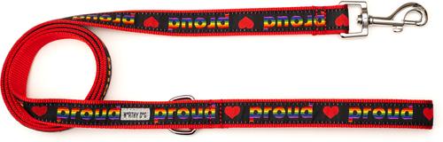 Show full view: The Worthy Dog Proud Dog Leash, Black Multicolored, Large: 5-ft long, 1-in wide slide 2 of 3