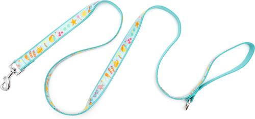 Show full view: The Worthy Dog Life's a Beach Dog Leash, Mint Green, Large: 5-ft long, 1-in wide slide 3 of 3