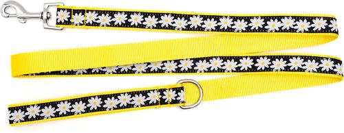 Show full view: The Worthy Dog Lazy Daisy Dog Leash, Black, Small: 5-ft long, 5/8-in wide slide 2 of 3