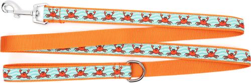 Show full view: The Worthy Dog Crabs Dog Leash, Teal, Small: 5-ft long, 5/8-in wide slide 3 of 3