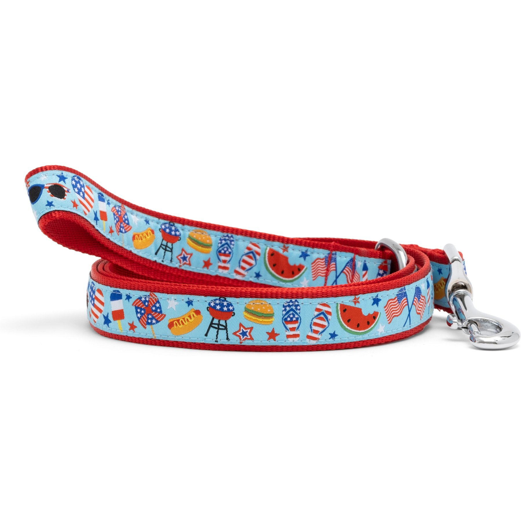 The Worthy Dog Independence Day Dog Leash, Blue, Large: 5-ft long, 1-in wide