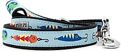 The Worthy Dog Gone Fishin' Dog Leash, Blue, Small: 5-ft long, 5/8-in wide