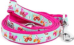 The Worthy Dog Butterflies Dog Leash, Pale Blue, Small: 5-ft long, 5/8-in wide