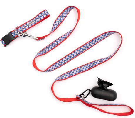 Show full view: The Worthy Dog Daisies Dog Collar, Navy, Small: 8 to 14-in neck, 5/8-in wide slide 5 of 5