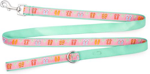 Show full view: The Worthy Dog Flip Flops Dog Leash, Pink, Small: 5-ft long, 5/8-in wide slide 3 of 5