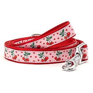 The Worthy Dog Cherries Jubilee Dog Leash, Pink, Large: 5-ft long, 1-in wide