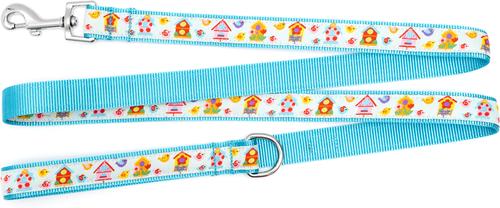 Show full view: The Worthy Dog Birdhouses Dog Leash, Blue, Large: 5-ft long, 1-in wide slide 2 of 3