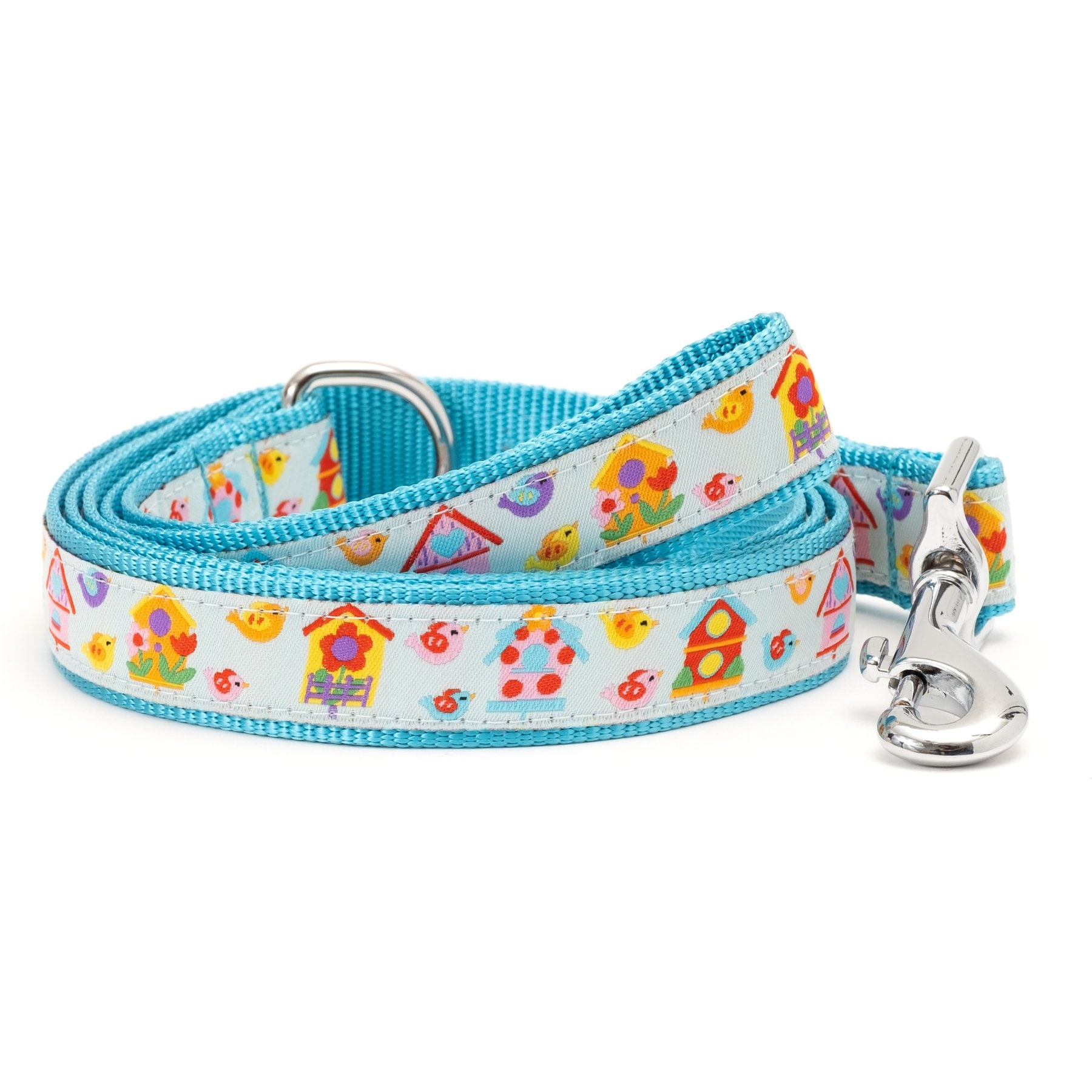 The Worthy Dog Birdhouses Dog Leash, Blue, Large: 5-ft long, 1-in wide
