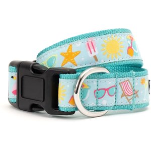 The Worthy Dog Life's a Beach Dog Collar, Mint Green, Large: 14 to 20-in neck, 1-in wide