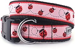 The Worthy Dog Ladybug Dog Collar, Pink, Large: 14 to 20-in neck, 1-in wide