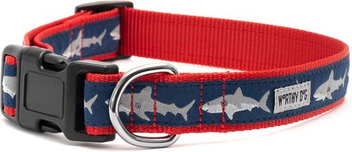 Show full view: The Worthy Dog Jaws Dog Collar, Blue, Medium: 11 to 17-in neck, 1-in wide slide 3 of 3